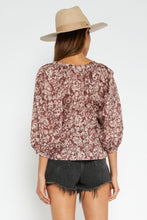 Load image into Gallery viewer, Mauve Floral Button Up
