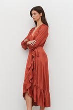 Load image into Gallery viewer, RELM Satin Wrap Dress
