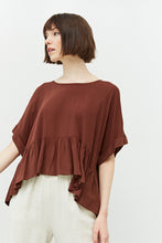 Load image into Gallery viewer, Copper Boxy Ruffle Top
