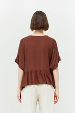 Load image into Gallery viewer, Copper Boxy Ruffle Top
