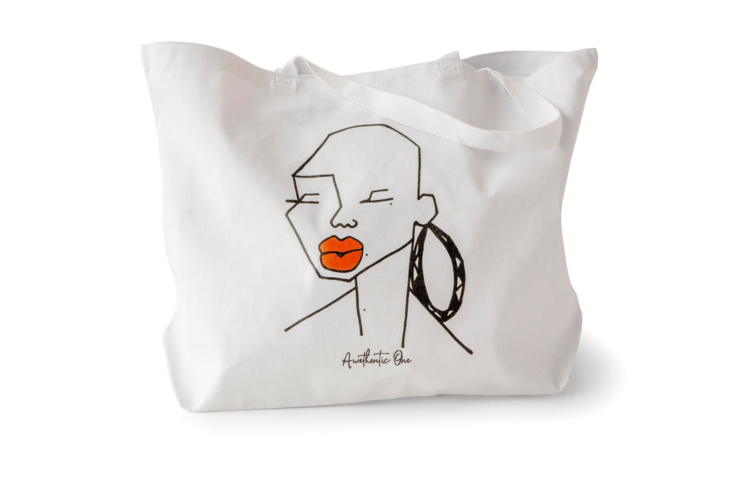 The Red Lip Baldie Tote