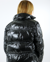 Load image into Gallery viewer, High Shine Black Puffer Jacket
