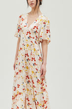 Load image into Gallery viewer, Floral Satin Print Midi Dress
