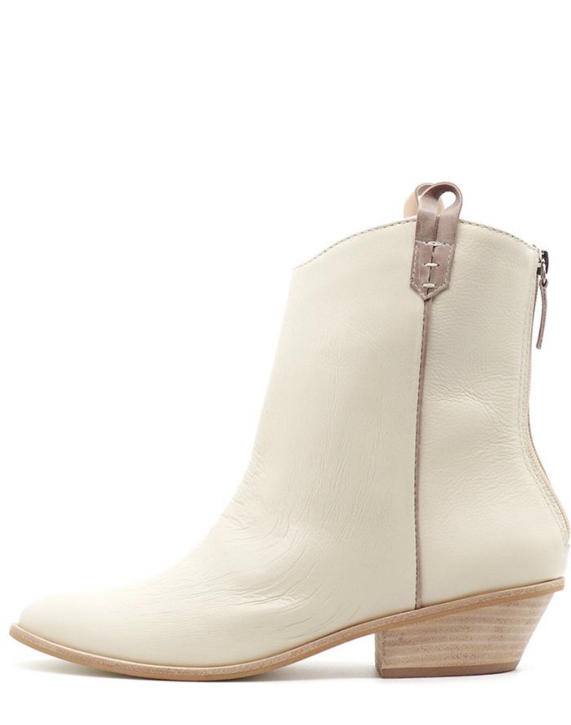 Valladolid Leather Boots Ivory