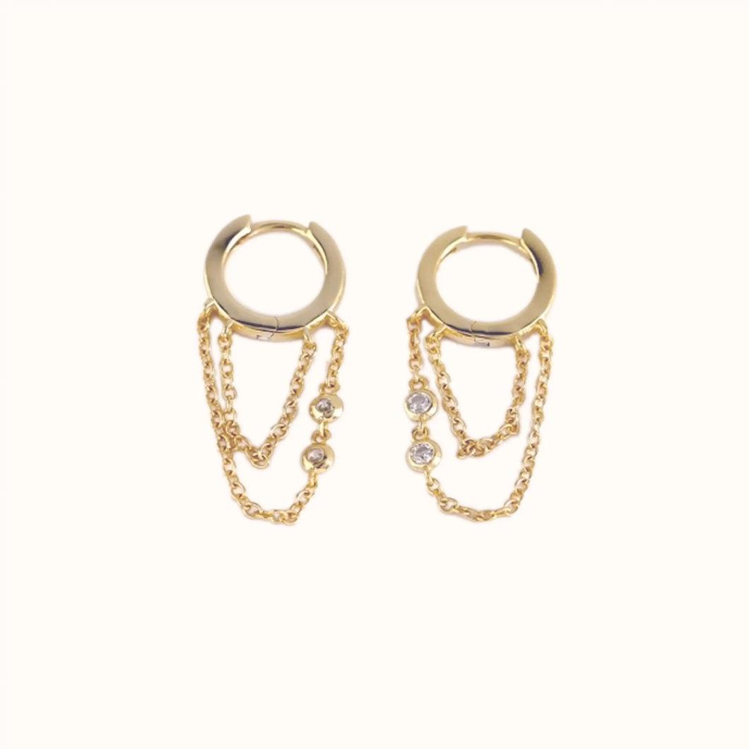 Double Layered Chain Hoops