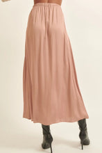 Load image into Gallery viewer, Solid Banded Front Gathered Tiered Maxi Skirt (Ash Blush)
