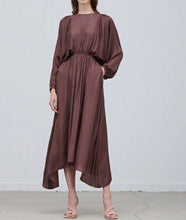 Load image into Gallery viewer, Back Tied Satin Maxi Dress
