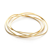 Load image into Gallery viewer, Amano Gold Wave Bangle Set
