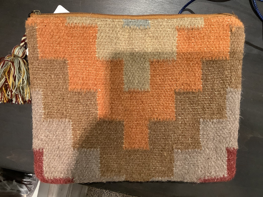 Block patterned clutch (fall colors)