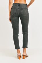 Load image into Gallery viewer, High Rise Straight Jeans With Uneven Hem
