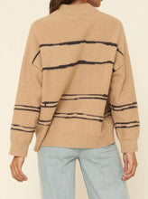 Load image into Gallery viewer, Striped Knit Button-Front Cardigan Sweater
