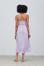 Load image into Gallery viewer, Ruffle Detail Midi Satin Dress
