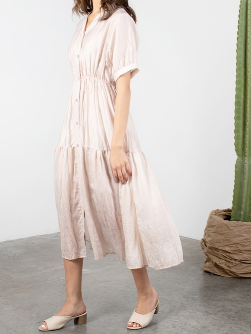 Relm Tiered Dress Dusty Rose