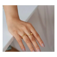 Load image into Gallery viewer, 18K Gold Filled wave ring
